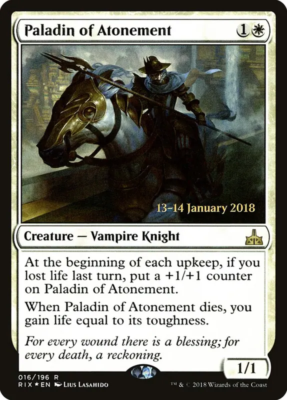 Paladin of Atonement [Rivals of Ixalan Promos]