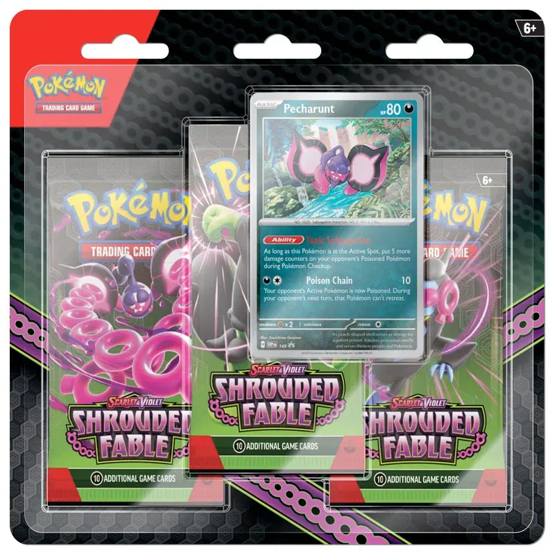 Pokémon – Scarlet & Violet Shrouded Fable – 3-Pack Blister – Ingles