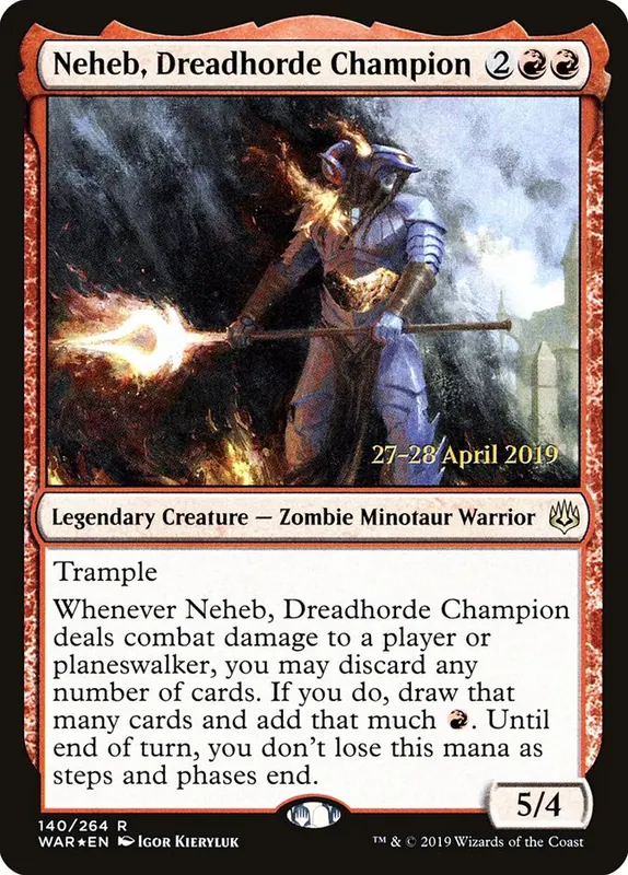 Neheb, Dreadhorde Champion [War of the Spark Promos]