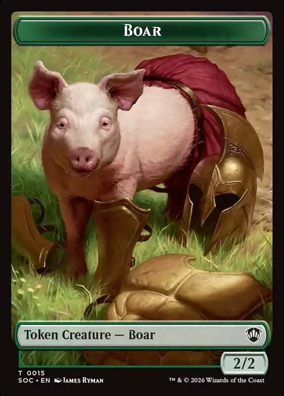 Boar [Secrets of Strixhaven Commander Tokens]
