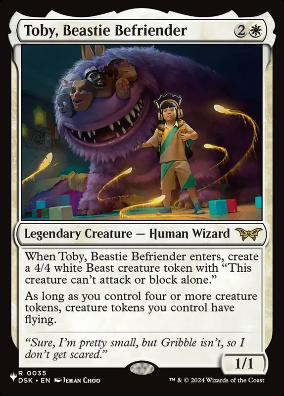 Toby, Beastie Befriender [The List]