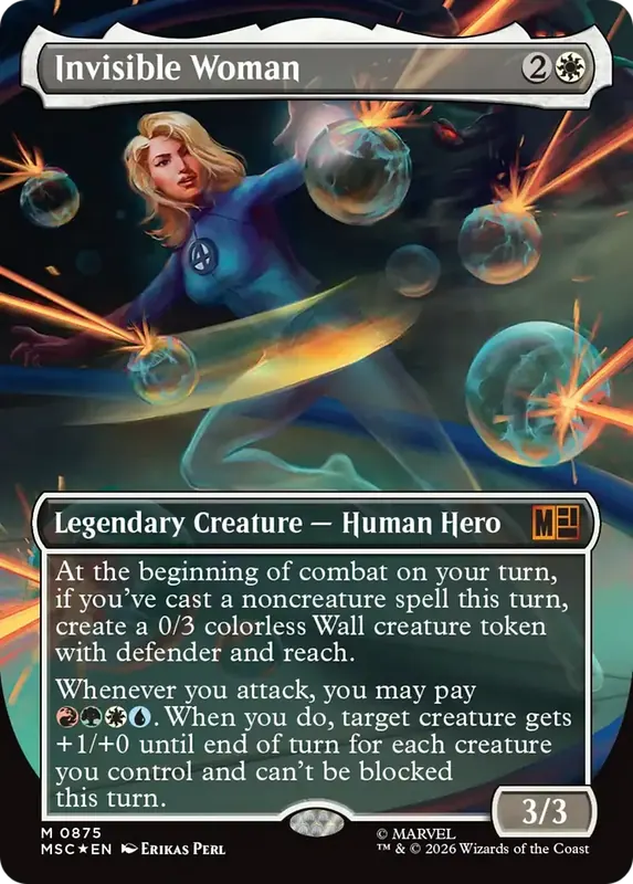 Invisible Woman (Borderless) (Surge Foil) [Marvel Super Heroes Commander]