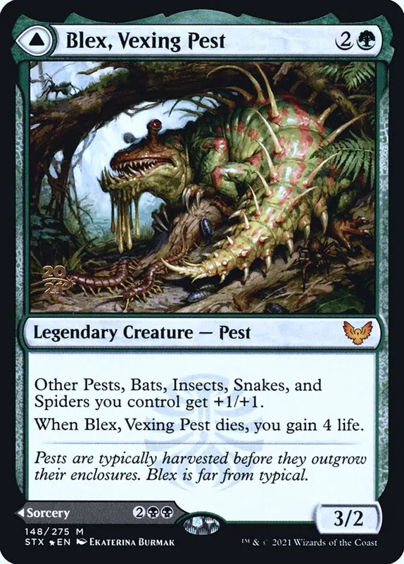 Blex, Vexing Pest // Search for Blex [Strixhaven: School of Mages Promos]