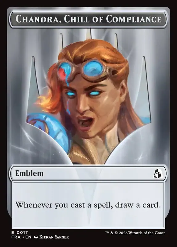 Chandra, Chill of Compliance Emblem [Reality Fracture Tokens]
