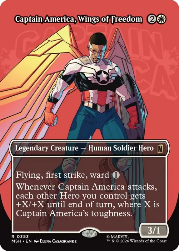 Captain America, Wings of Freedom (Borderless) [Marvel Super Heroes]
