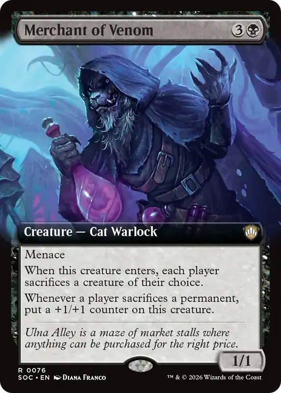 Merchant of Venom (Extended Art) [Secrets of Strixhaven Commander]