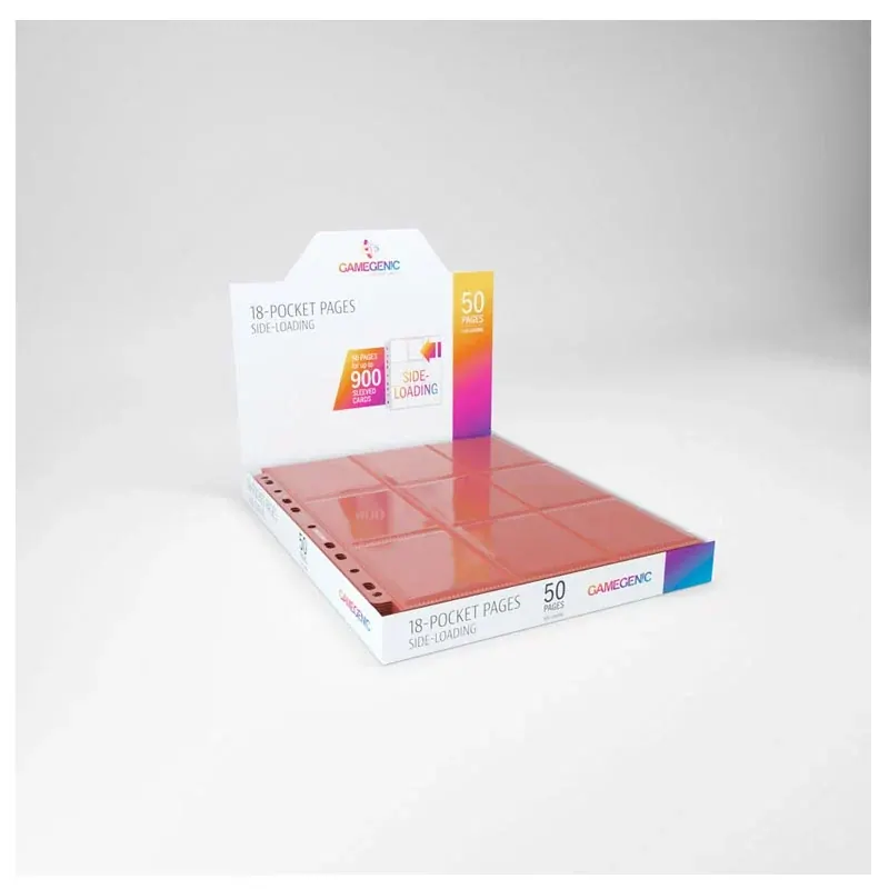 Game Genic 18-Pocket Pages Side-Loading Red