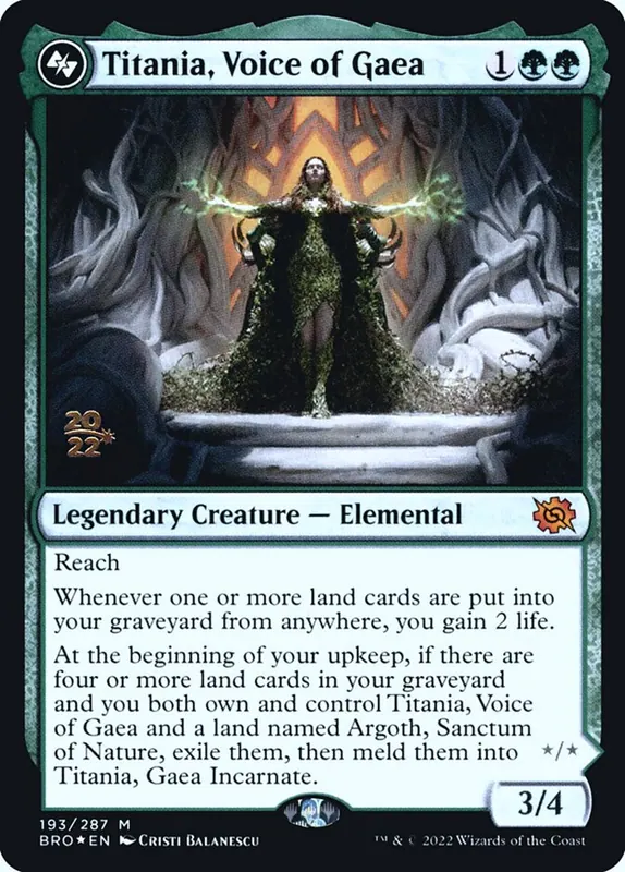 Titania, Voice of Gaea [The Brothers' War Promos]