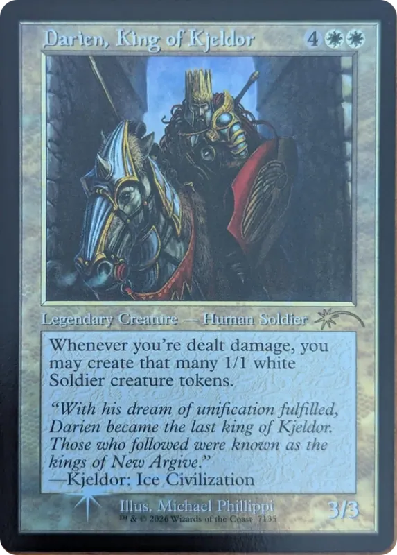 Darien, King of Kjeldor (7135) (Retro Frame) [Secret Lair Drop Series]