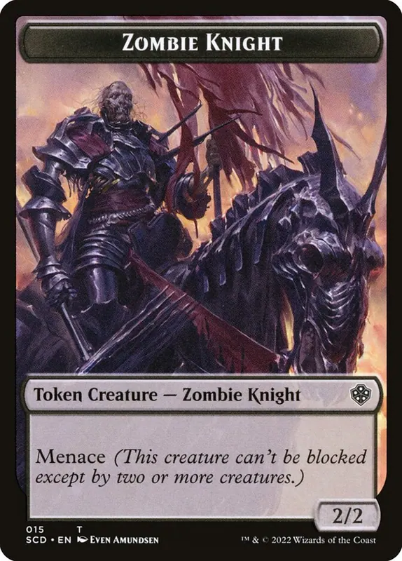 Zombie Knight [Starter Commander Deck Tokens]