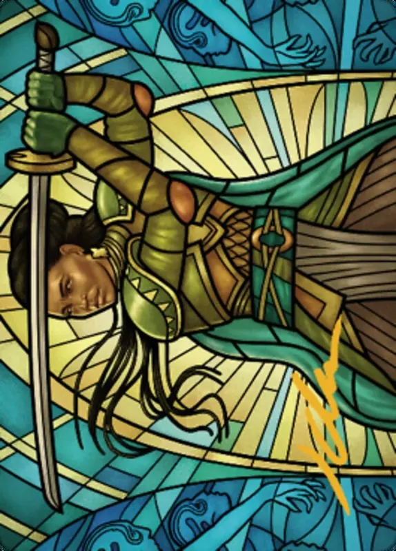 Shanna, Purifying Blade Art Card 2 (Gold-Stamped Signature) [Dominaria United Art Series]