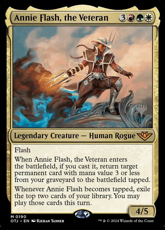 Annie Flash, the Veteran [Outlaws of Thunder Junction Promos]