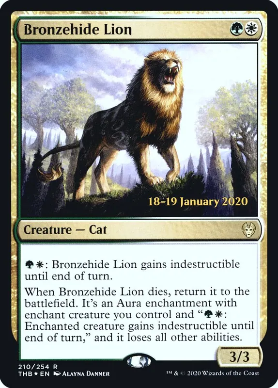 Bronzehide Lion [Theros Beyond Death Promos]