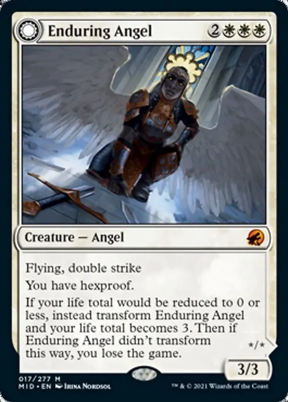Enduring Angel // Angelic Enforcer [Innistrad: Midnight Hunt] - Español