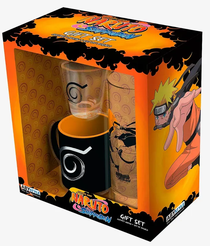 Juego de vasos de 3 piezas Naruto Shippuden