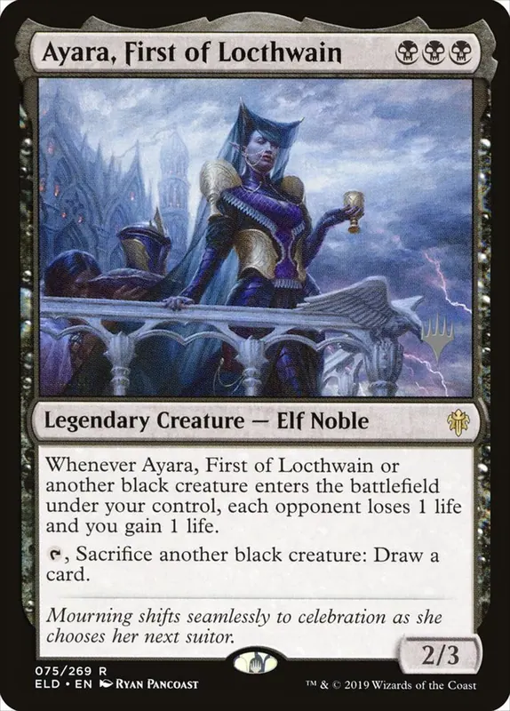Ayara, First of Locthwain (Promo Pack) [Throne of Eldraine Promos] - Español