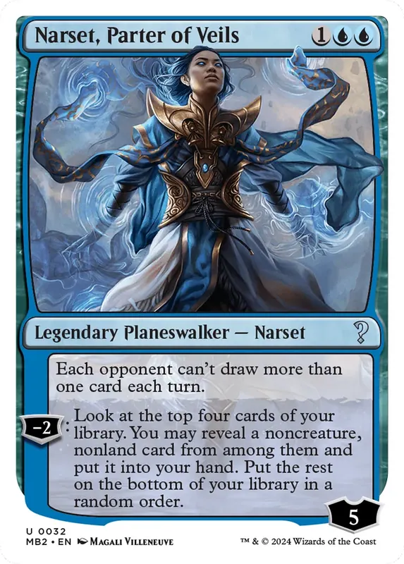 Narset, Parter of Veils (White Border) [Mystery Booster 2]