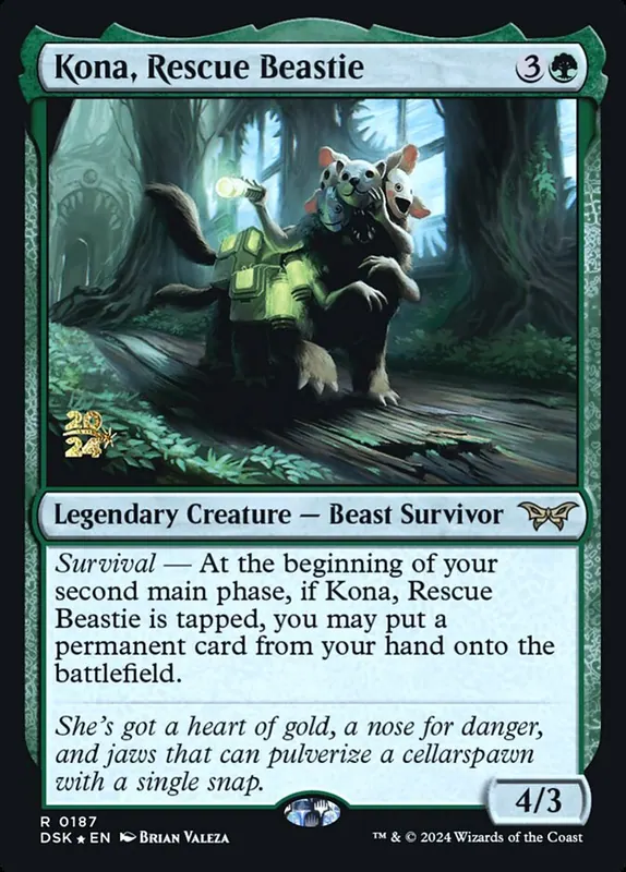Kona, Rescue Beastie [Duskmourn: House of Horror Promos]