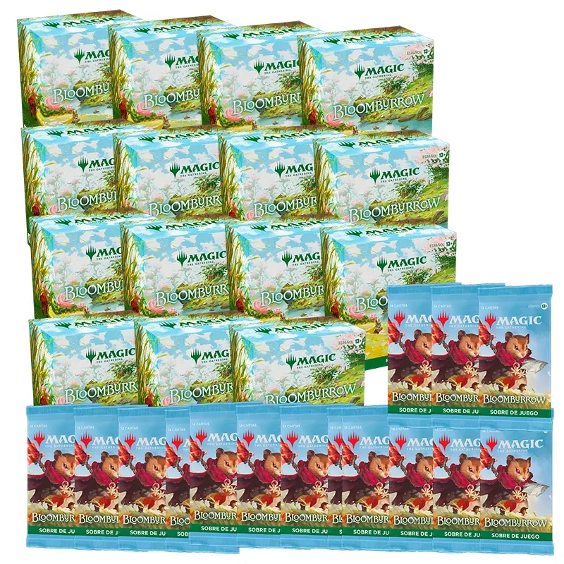 Mtg Combo 15 Kits Prerelease At Home + 30 Sobres De Juego – Bloomburrow – Español