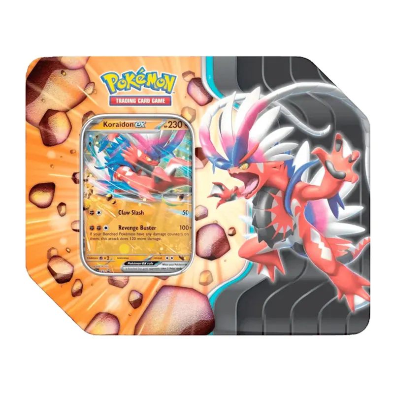 Pokémon - Slashing Legends Tin - Koraidon Ex & Zacian Ex - Ingles