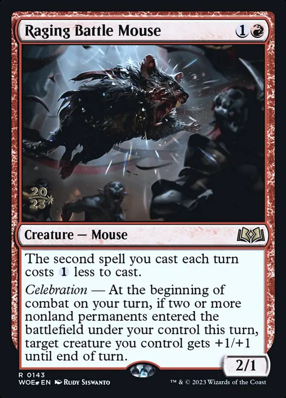 Raging Battle Mouse [Wilds of Eldraine Promos]