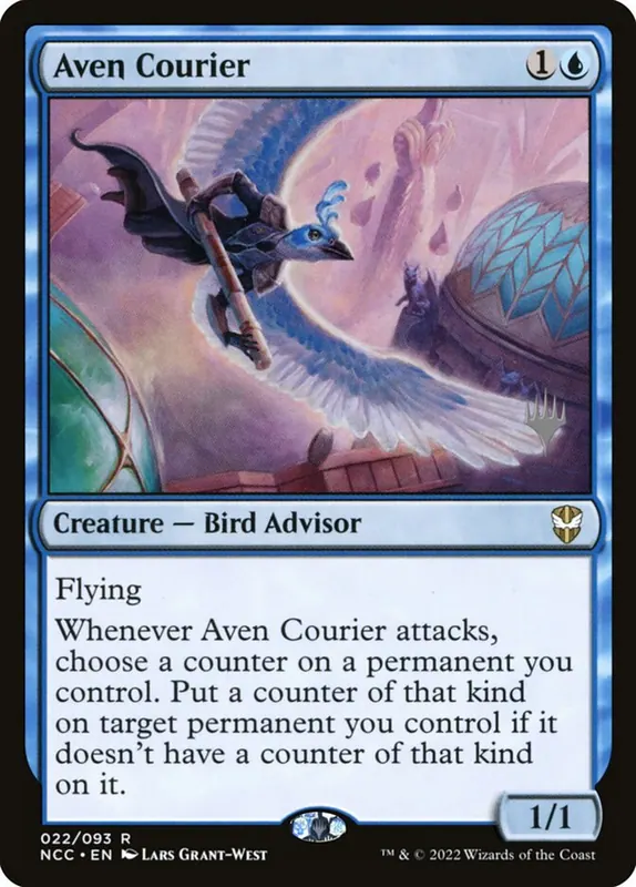 Aven Courier [New Capenna Commander Promos]