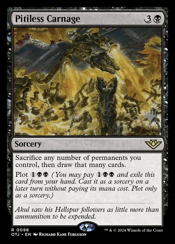 Pitiless Carnage [Outlaws of Thunder Junction Promos]