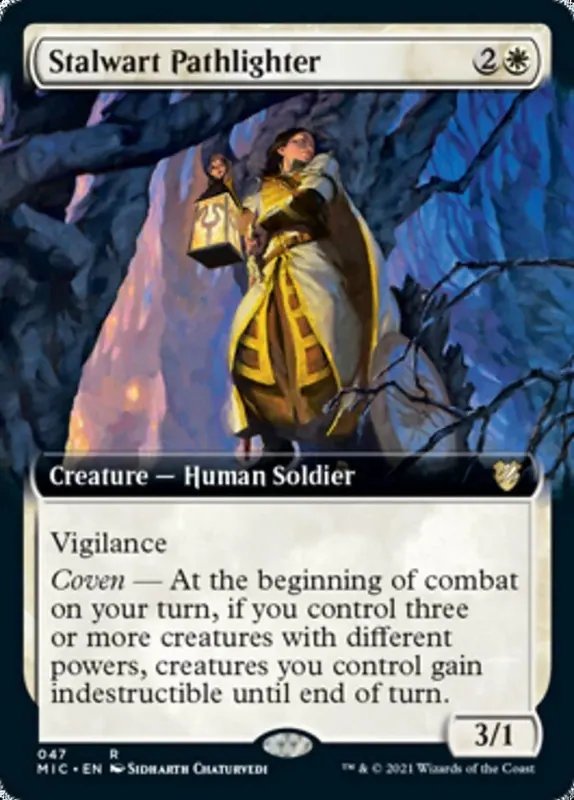 Stalwart Pathlighter (Extended Art) [Innistrad: Midnight Hunt Commander]
