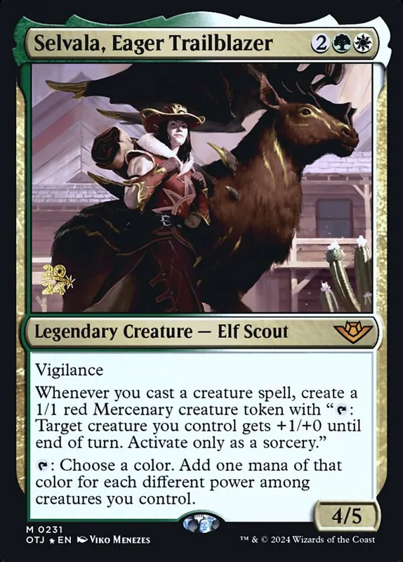 Selvala, Eager Trailblazer [Outlaws of Thunder Junction Promos]