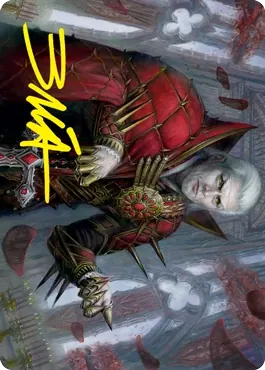 Edgar, Charmed Groom 1 Art Card (Gold-Stamped Signature) [Innistrad: Crimson Vow Art Series]