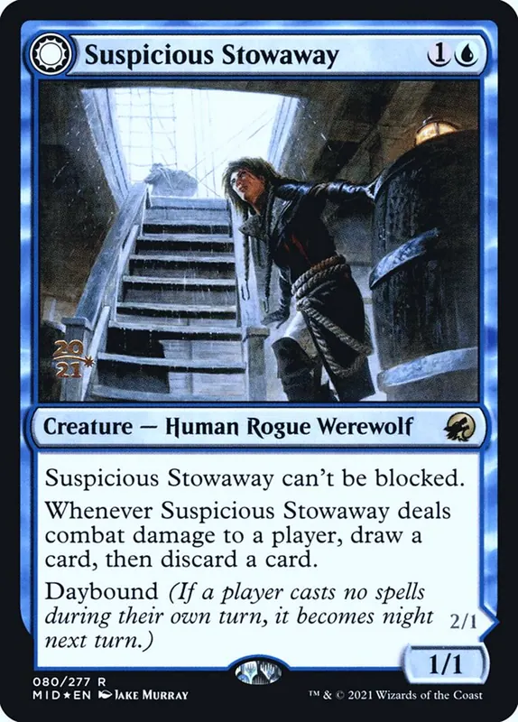 Suspicious Stowaway // Seafaring Werewolf [Innistrad: Midnight Hunt Promos]