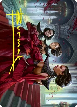 Olivia's Attendants Art Card (Gold-Stamped Signature) [Innistrad: Crimson Vow Art Series]