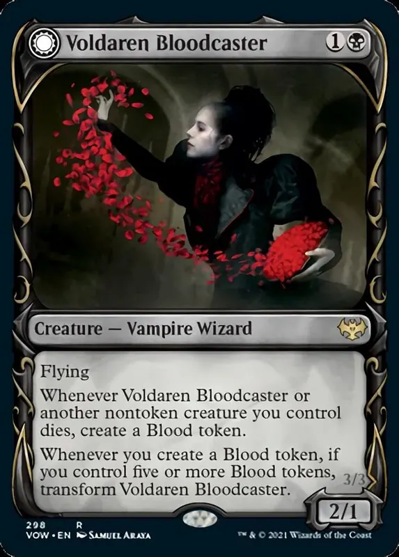 Voldaren Bloodcaster // Bloodbat Summoner (Showcase Fang Frame) [Innistrad: Crimson Vow]
