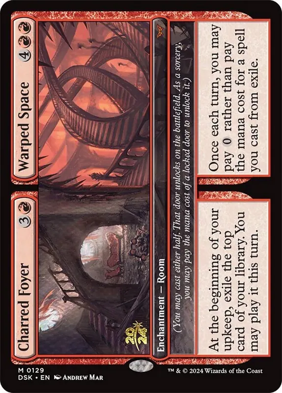 Charred Foyer // Warped Space [Duskmourn: House of Horror Promos]