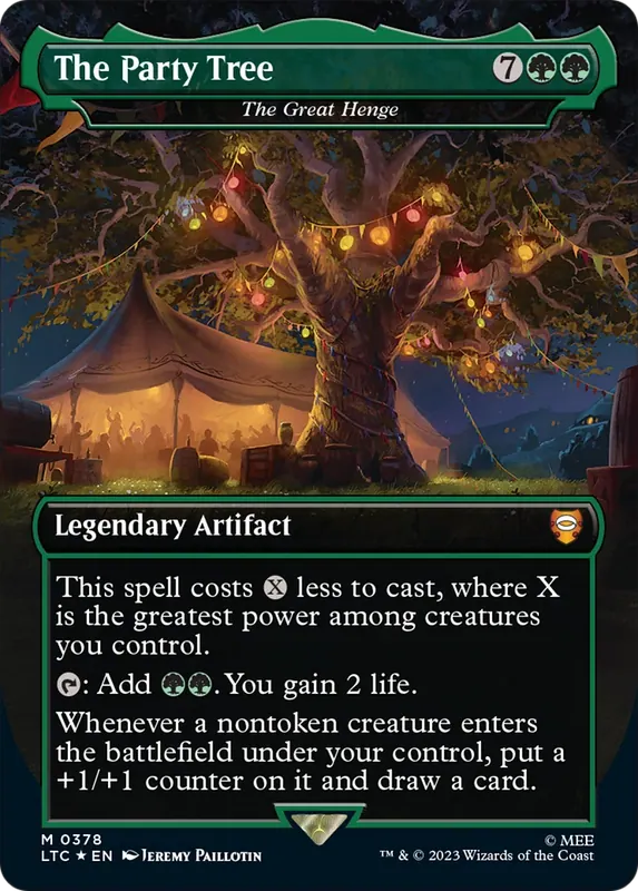 The Party Tree - The Great Henge (Borderless) (Surge Foil Realms and Relics) [The Lord of the Rings: Tales of Middle-Earth Commander]
