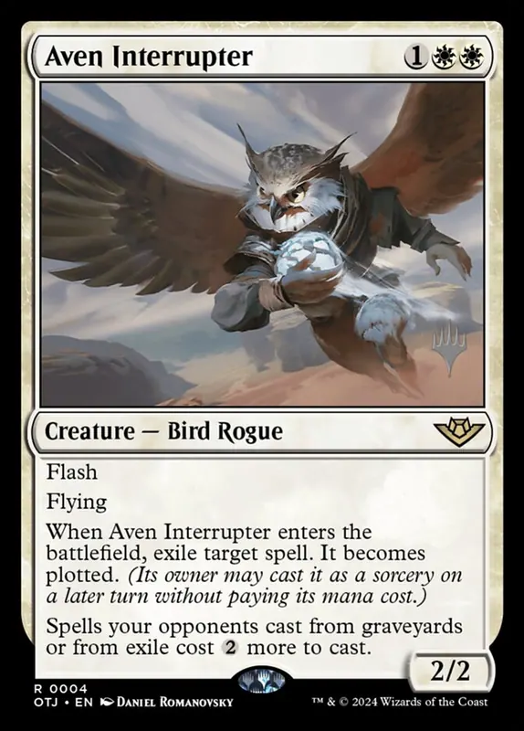 Aven Interrupter [Outlaws of Thunder Junction Promos]