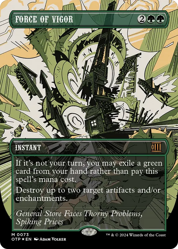 Force of Vigor (Textured Foil) [Outlaws of Thunder Junction: Breaking News]