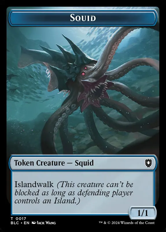 Squid [Bloomburrow Commander Tokens]