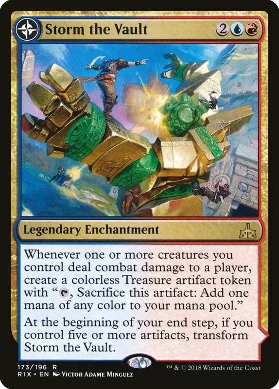 Storm the Vault // Vault of Catlacan [Rivals of Ixalan] - Español