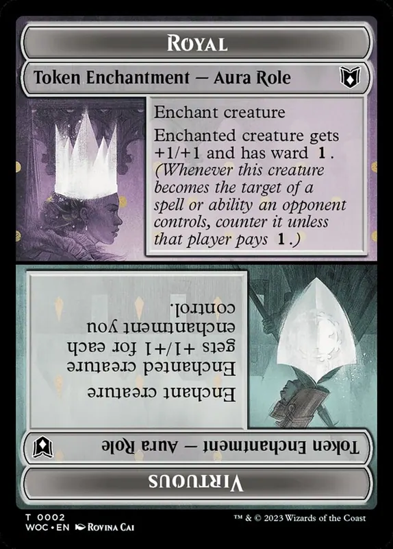Royal // Virtuous [Wilds of Eldraine Commander Tokens]