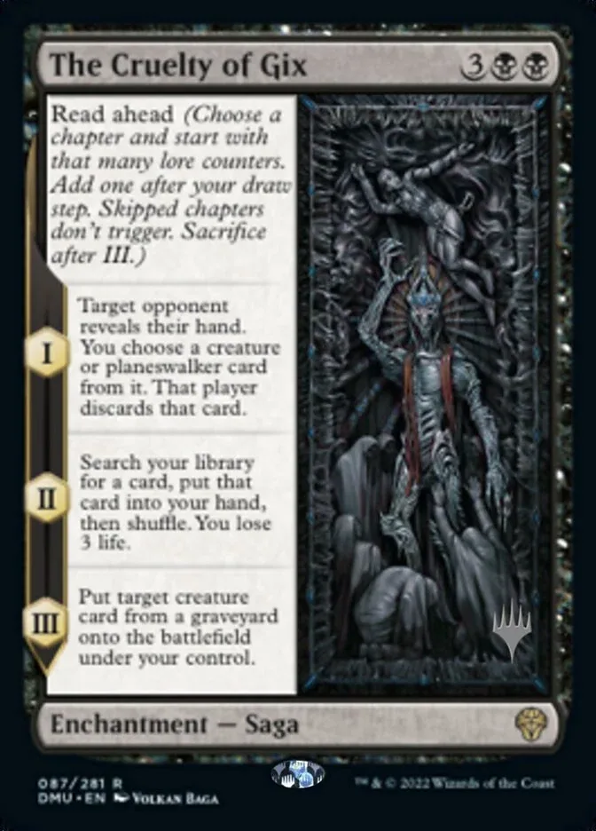 The Cruelty of Gix (Promo Pack) - Español [Dominaria United Promos]