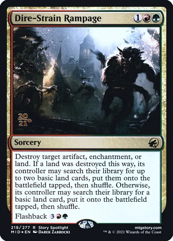 Dire-Strain Rampage [Innistrad: Midnight Hunt Promos]