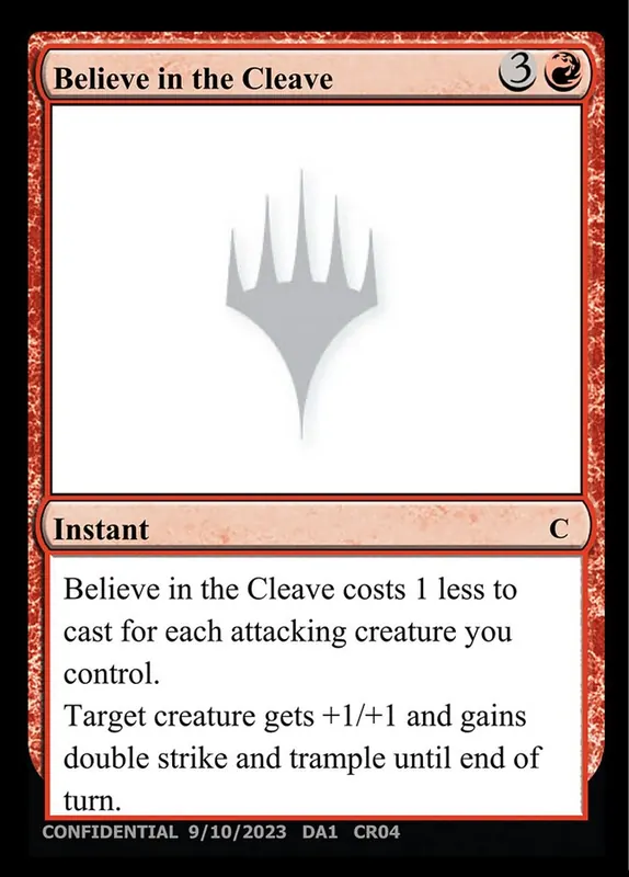 Believe in the Cleave [Unknown Event]