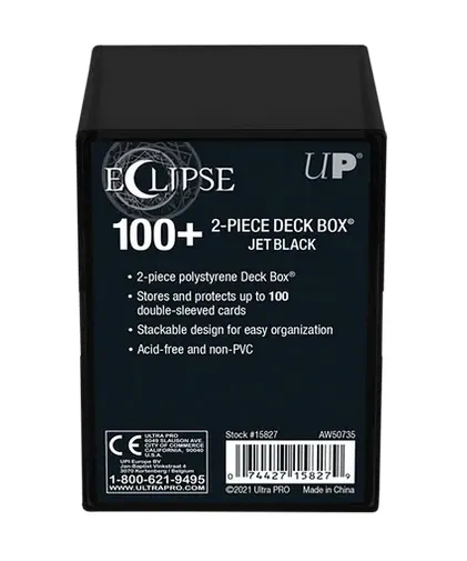 Ultra Pro Deckbox 2-Piece 100+ Eclipse Jet Black