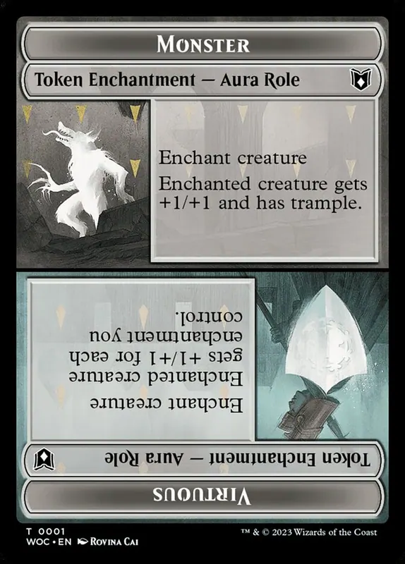 Monster // Virtuous [Wilds of Eldraine Commander Tokens]