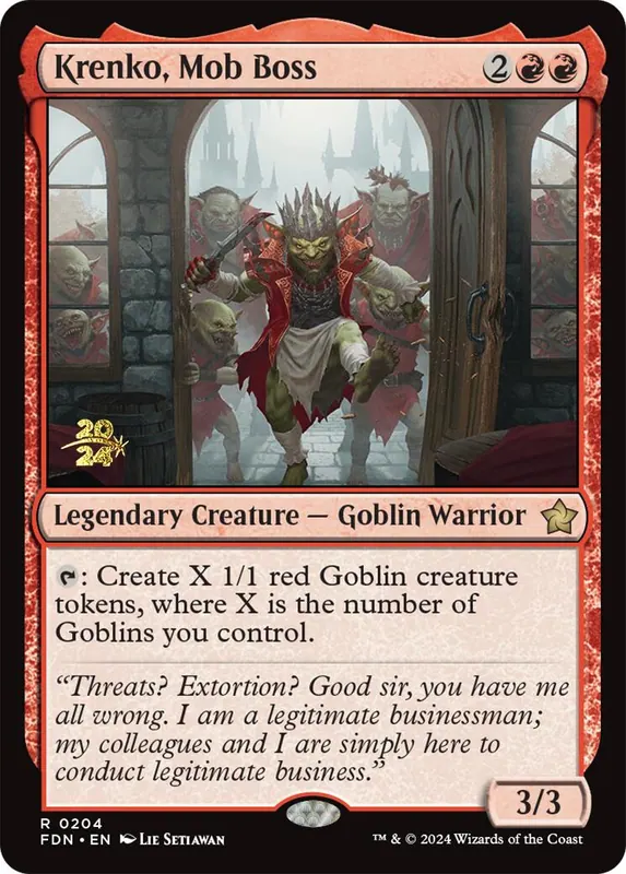 Krenko, Mob Boss [Foundations Prerelease Promos] - Español
