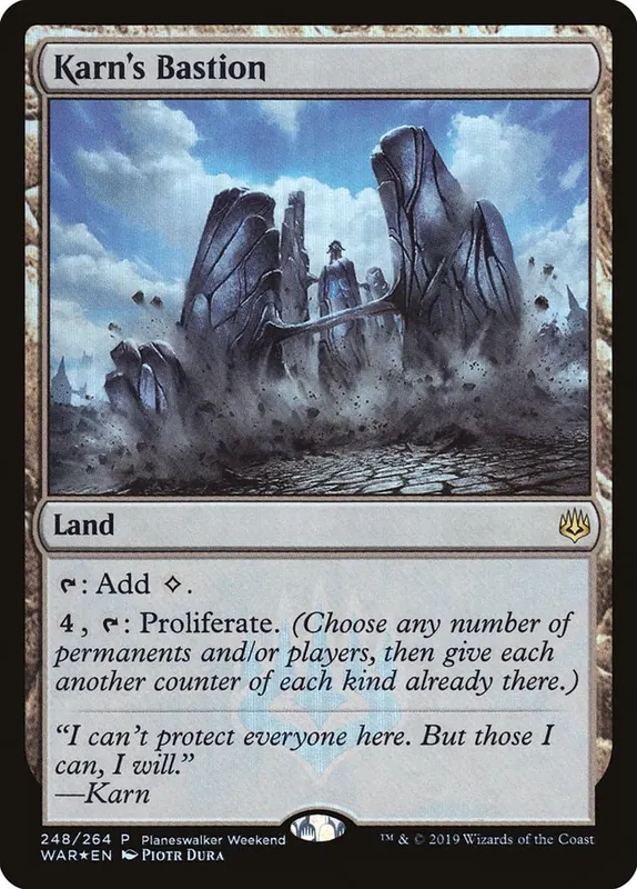 Karn's Bastion (Planeswalker Weekend) [War of the Spark Promos] - Español