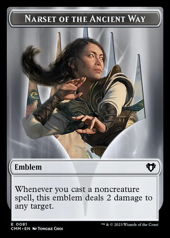 Narset of the Ancient Way Emblem [Commander Masters Tokens]