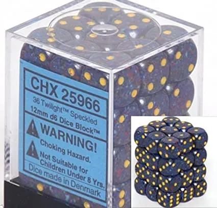 DADOS CHESSEX 12 MM TWILIGHT SPECKLED
