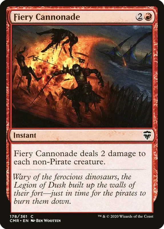 Fiery Cannonade [Commander Legends] - Español